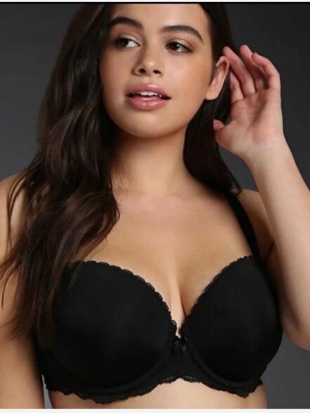 torrid Black Lace-Edge Push-Up Convertible Bra